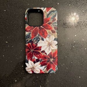 Floral Red and White Phone Case